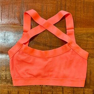 Urban Outfitters Vibrant Orange Cross-Back Sports Bra
